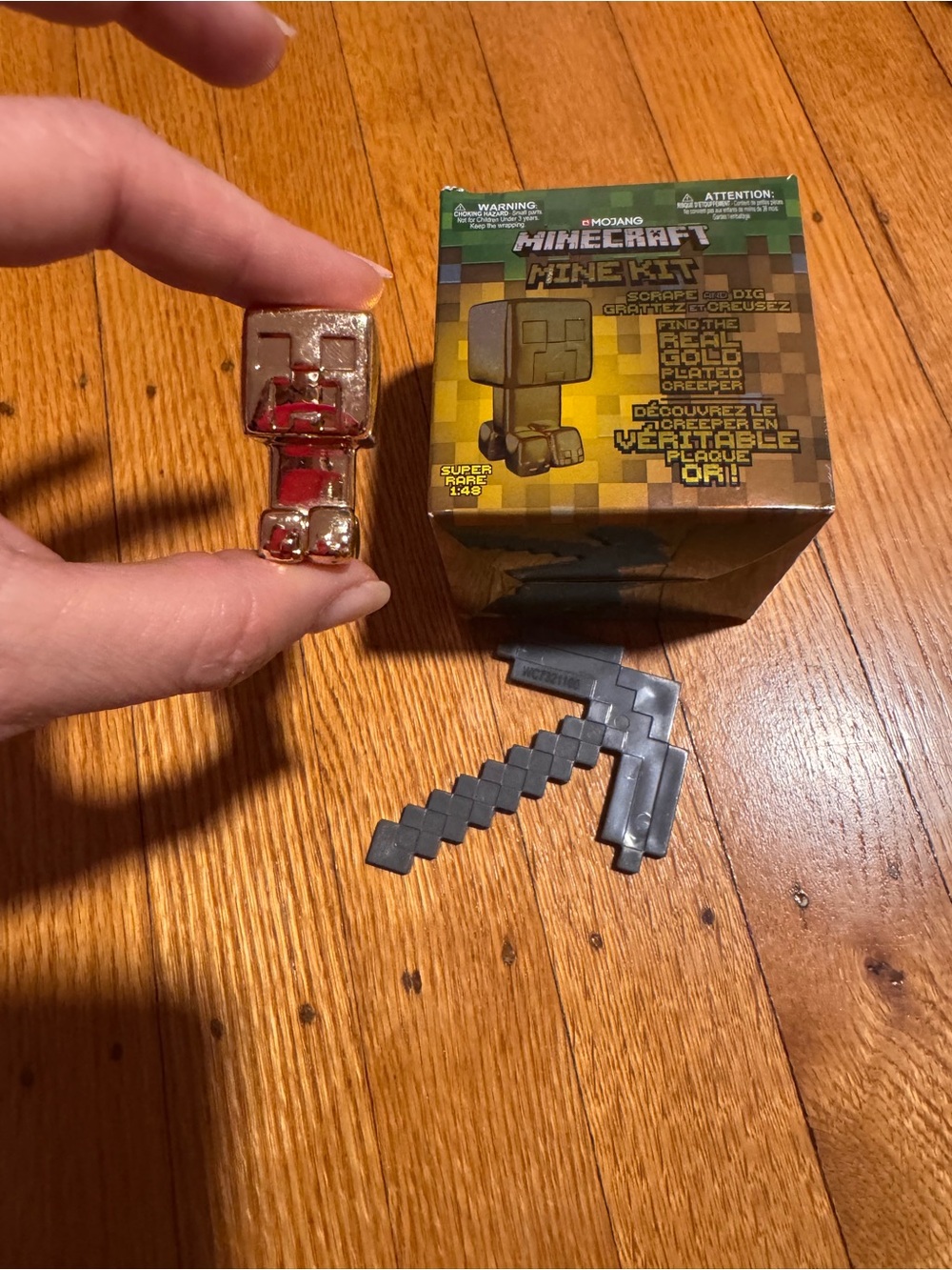 Rare Minecraft Real Gold Plated Creeper From Mine Kit